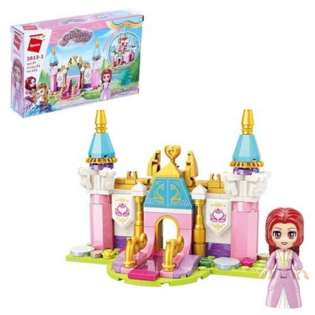 Qman Конструктор Принцессы «Мини замок и принцесса», 1 минифигура и 131 деталь