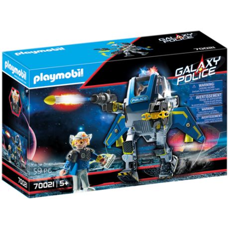 Набор с элементами конструктора Playmobil Galaxy Police 70021 Полицейский робот Галактики