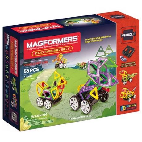 Магнитный конструктор Magformers Zoo Racing Set (55 деталей)