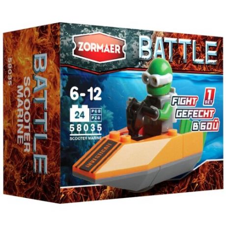 Конструктор Zormaer Battle 58035 Морпех на скутере