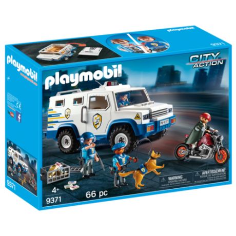 Конструктор Playmobil Playmobil City Action 9371 Полицейская машина для перевозки денег
