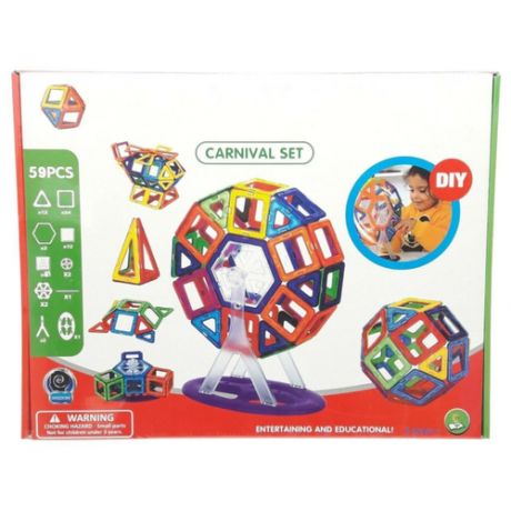 Игрушка для детей Конструктор магнитный 59 деталей (Большой)