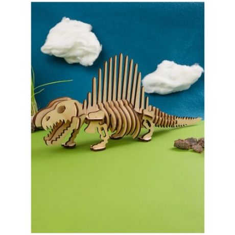 Детский деревянный конструктор из фанеры Динозавр/сборная модель из дерева