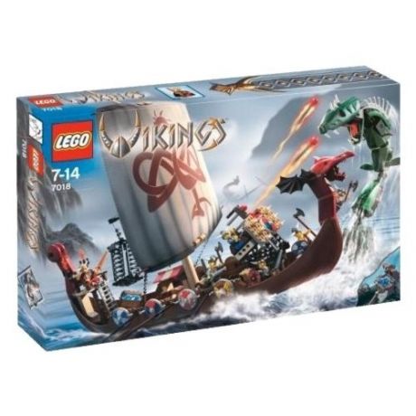 Lego Конструктор LEGO Vikings 7018 Корабль викингов против Змея Митгарда