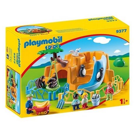 Набор с элементами конструктора Playmobil 1-2-3 9377 Зоопарк