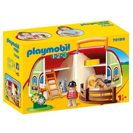 Набор с элементами конструктора Playmobil 1-2-3 70180 Моя ферма