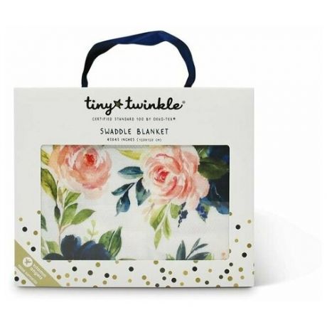 Пеленка TinyTwinkle Цвет: Розы Хлопок+Вискоза