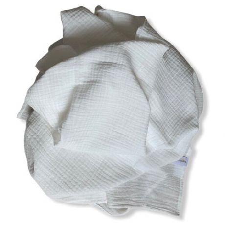 Муслиновая пеленка - полотенце Little Crown 95x130см, 100% хлопок, двухслойный муслин