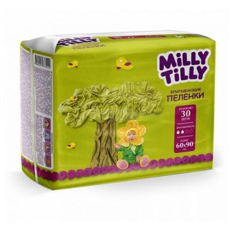 Одноразовая пеленка Milly Tilly Normal 60x90, белый, 30 шт.