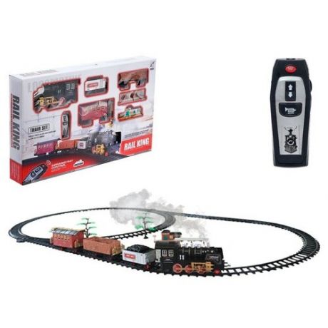 Железная дорога "Классика", радиоуправление, свет и звук, с дымом, работает от аккумулятора