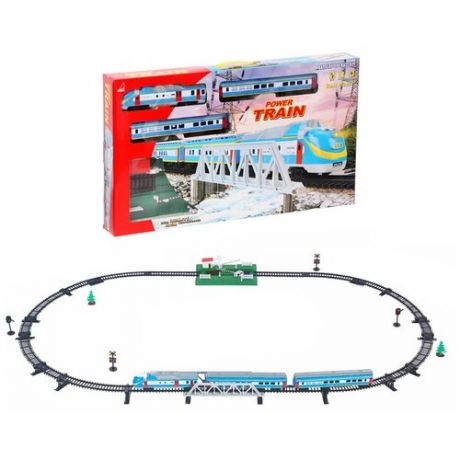 Железная дорога "Скорый поезд", работает от батареек, световые и звуковые эффекты