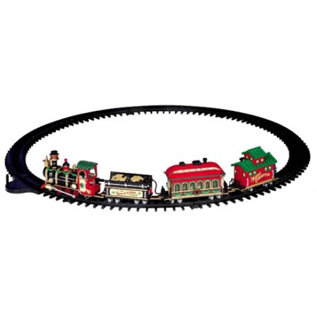 Железная дорога 'Рождественский экспресс' (набор из 16 элементов, динамика, звук), 9.3x113x66.5 см, батарейки, LEMAX