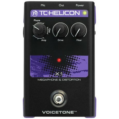 TC Helicon VoiceTone X1 напольная вокальная педаль эффекта искажения и фильтрации