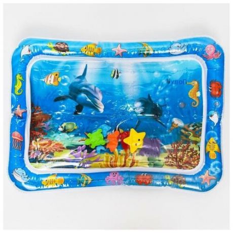 Uviton Коврик надувной с игрушками для малышей Ocean, 65х48х8 см