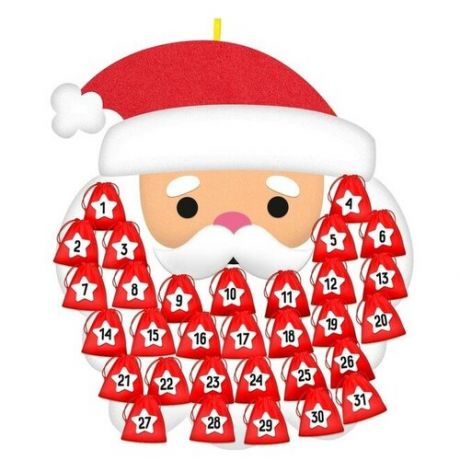 Лас Играс KIDS Дидактический коврик Адвент- календарь из фетра «Пожелания от Дедушки Мороза