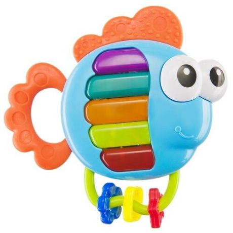 Прорезыватель-погремушка Happy Baby Piano Fish разноцветный