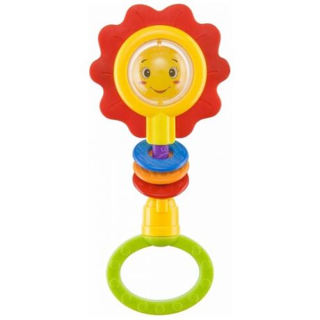 Прорезыватель-погремушка Happy Baby Flower Twist разноцветный