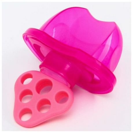 Крошка Я Прорезыватель силиконовый «Для передних зубов», розовый, с колпачком