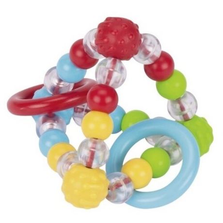Прорезыватель Heimess Touch ring elastic pyramid, knobbly beads разноцветный