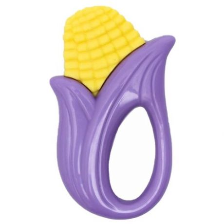 Прорезыватель-погремушка Крошка Я Овощной микс Кукуруза 4754411 фиолетовый