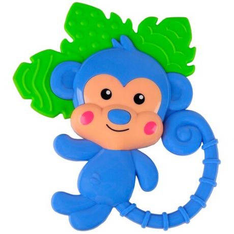 Прорезыватель-погремушка Smart Baby Обезьяна JB0333385 синий/зеленый