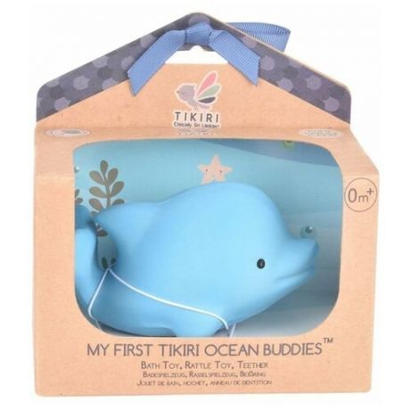 Игрушка из натурального каучука Дельфин в подарочной упаковке, Tikiri