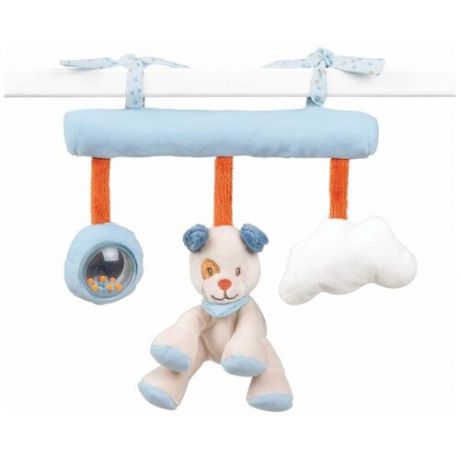Игрушка мягкая Nattou Soft toy (Наттоу) Jim & Bob Собачка и Енот на завязках 333160