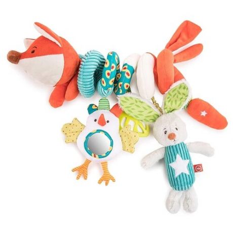 Подвесная игрушка Happy Baby Лисичка Люся (330664) оранжевый/белый/голубой