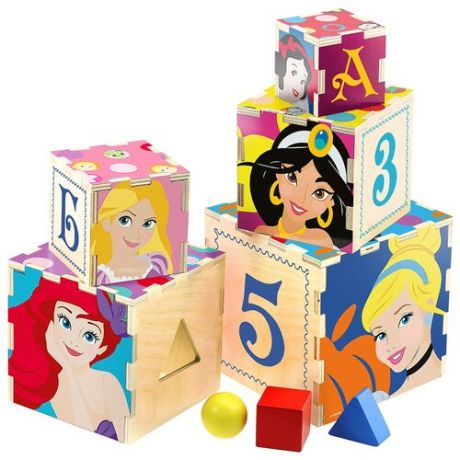 Деревянная пирамидка-сортер Disney / развивающая игрушка / для детей / Ulanik
