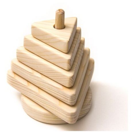 Пирамидка из дерева /Детские игрушки из дерева/Пирамидка треугольник