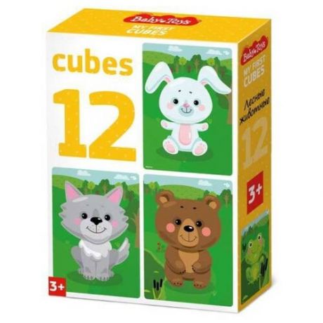 Кубики-пазлы Baby Toys Лесные животные 03538