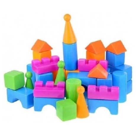 Конструктор, пластиковый, Кубики детские, игрушки для детей, 38 элементов