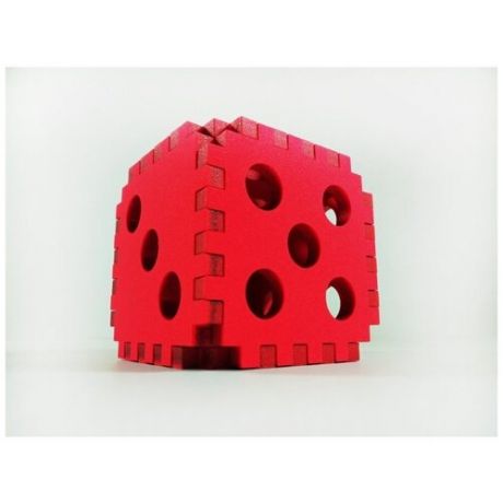 Кубик крупный мягкий красный