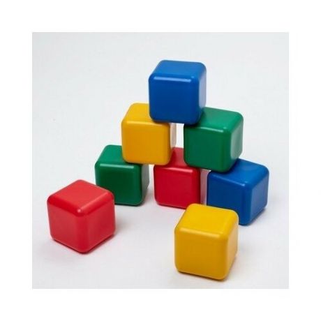 Набор цветных кубиков, 8 штук, 12 х 12 см Соломон Разноцветный Россия