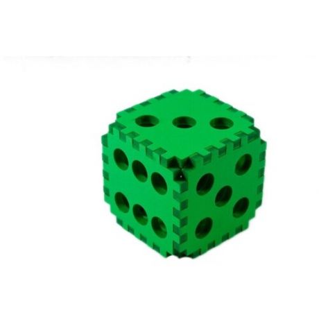 Кубик крупный мягкий зеленый / Мягкий пазл для детей