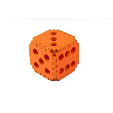 Кубик крупный мягкий оранжевый / Мягкий пазл для детей