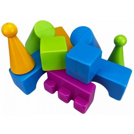 Конструктор, пластиковый, Кубики детские, игрушки для детей, 11 элементов