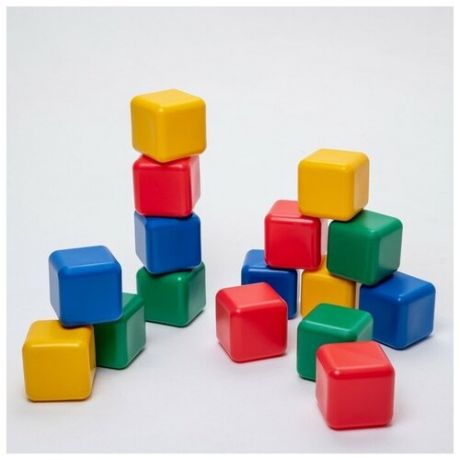 Соломон Набор цветных кубиков, 16 штук, 12 х 12 см