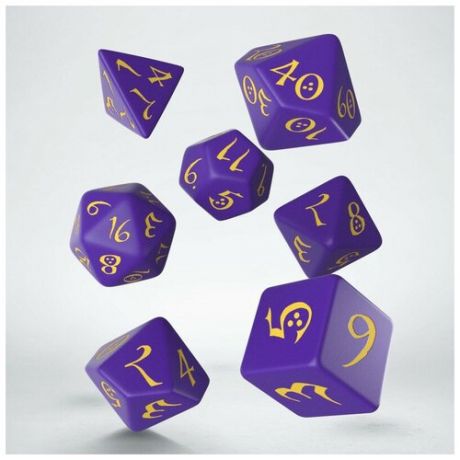 Набор кубиков Q-workshop Classic RPG Purple & yellow Dice Set (7)