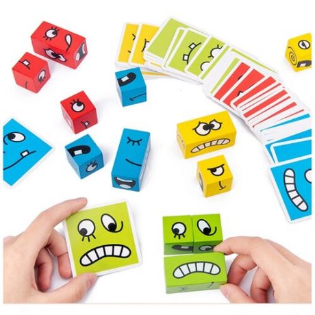 Обучающая игра "Кубики эмоции" Развивающая игра Монтессори