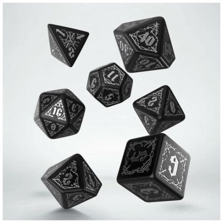 Набор кубиков Q-workshop Bloodsucker Black & silver Dice Set