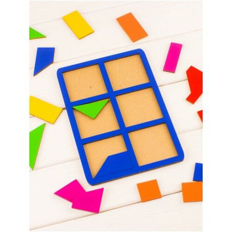 Игры Никитина "Сложи квадрат", 1 уровень, развивающие деревянные игрушки