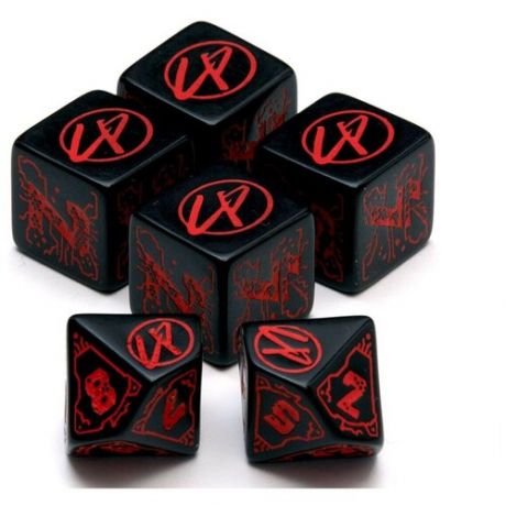 Набор кубиков Q-workshop Cyberpunk Red RPG Dice Set