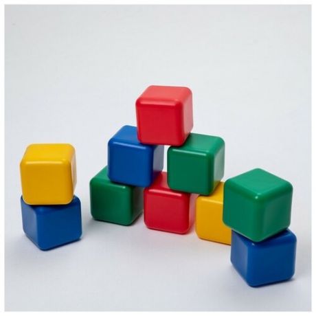 Набор цветных кубиков, 10 штук 12 × 12 см 1930541