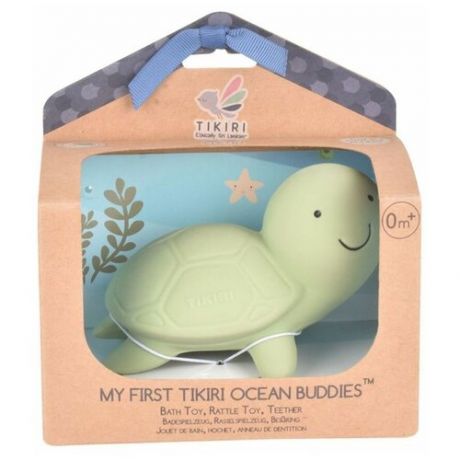 Игрушка из натурального каучука "Черепаха" в подарочной упаковке, Tikiri