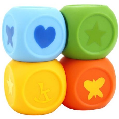 Набор для ванной Играем вместе Кубы (LXN1-2-3-6) желтный/зеленый/голубой/оранжевый