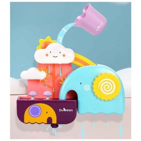 Развивающая игрушка для купания в ванной с фонтанчиком на присосках с подвижными элементами