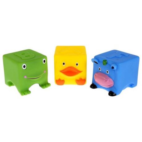 Набор для ванной Играем вместе 3 кубика (LNX27-28-32) зеленый/желтый/голубой