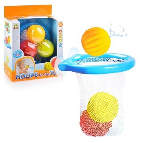 Набор мячей Oubaoloon 3 шт, с корзиной, в коробке (SL87012)