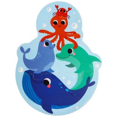 Игрушка для ванной Крошка Я Пирамидка: Морские животные, 5302623 голубой